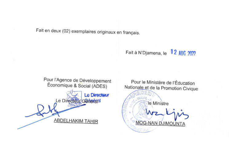 Signature De Convention Avec Le Ministere De L Education Nationale Et